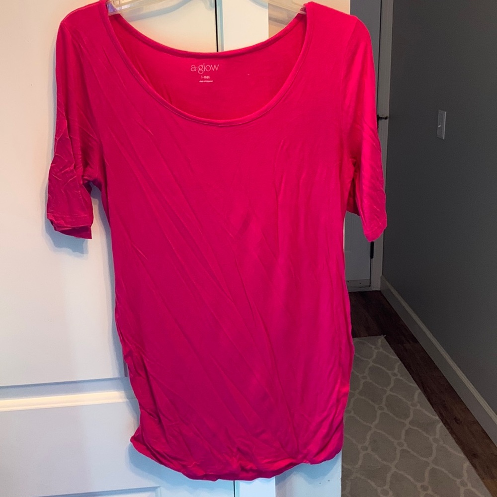 Maternity shirt sleeve basic shirt